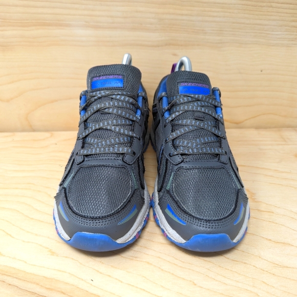 Skechers Hillcrest Size 7.5 Womens Shoes Gray Blue Chic Trail Running Hiking - Picture 2 of 7